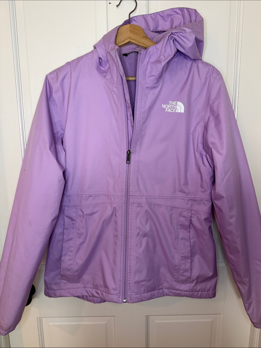 The North Face Lavender Hooded Raincoat